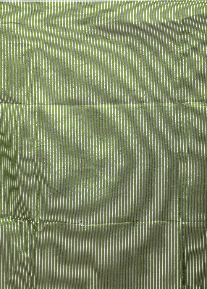 Green Matka Silk Saree With Blouse Piece