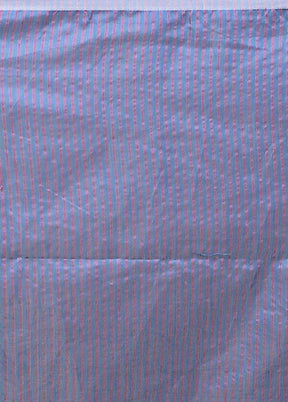 Blue Matka Silk Saree With Blouse Piece