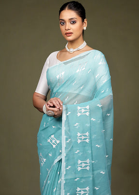 Green Matka Silk Saree With Blouse Piece