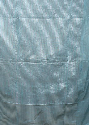 Blue Matka Silk Saree With Blouse Piece