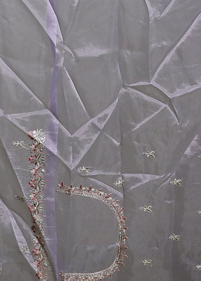 Purple Tissue Silk Saree With Blouse Piece