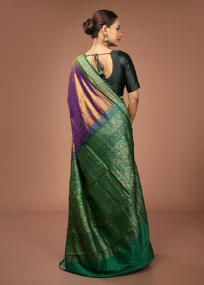 Pink Handloom Bomkai Pure Silk Saree With Blouse Piece