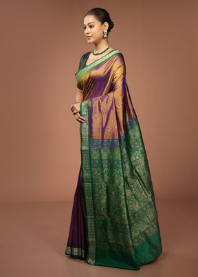 Pink Handloom Bomkai Pure Silk Saree With Blouse Piece