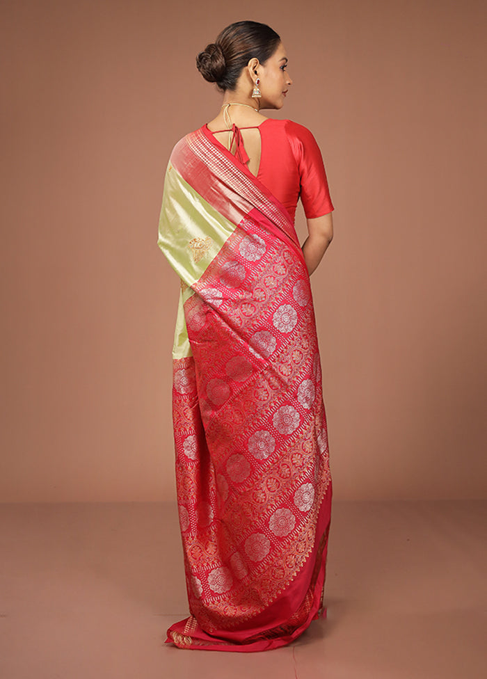 Cream Handloom Bomkai Pure Silk Saree With Blouse Piece