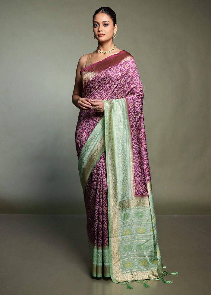 Pink Dupion Silk Saree With Blouse Piece