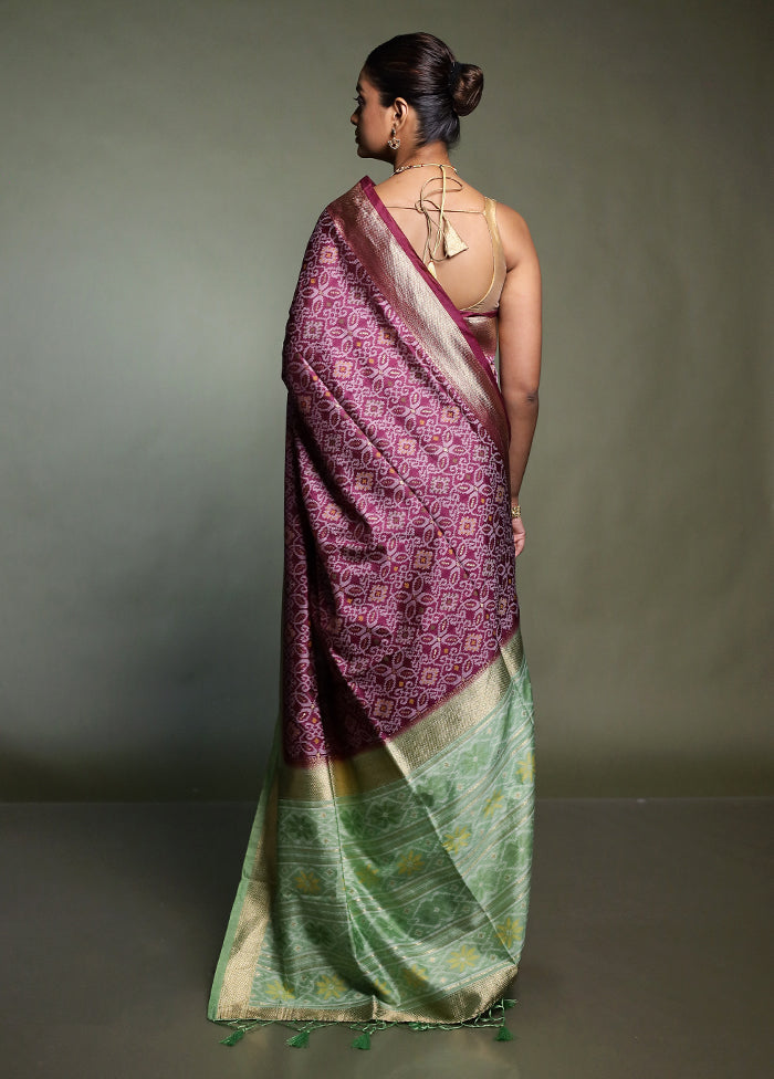 Pink Dupion Silk Saree With Blouse Piece