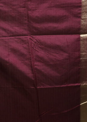 Blue Dupion Silk Saree With Blouse Piece