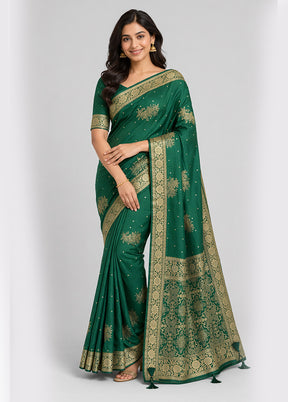 White Dupion Silk Saree With Blouse Piece