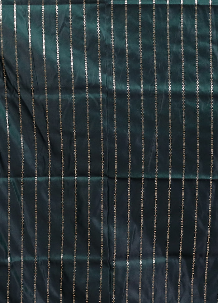 Green Banarasi Silk Saree With Blouse Piece