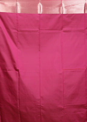 Purple Dupion Silk Saree With Blouse Piece