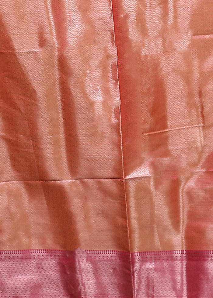 Green Dupion Silk Saree With Blouse Piece