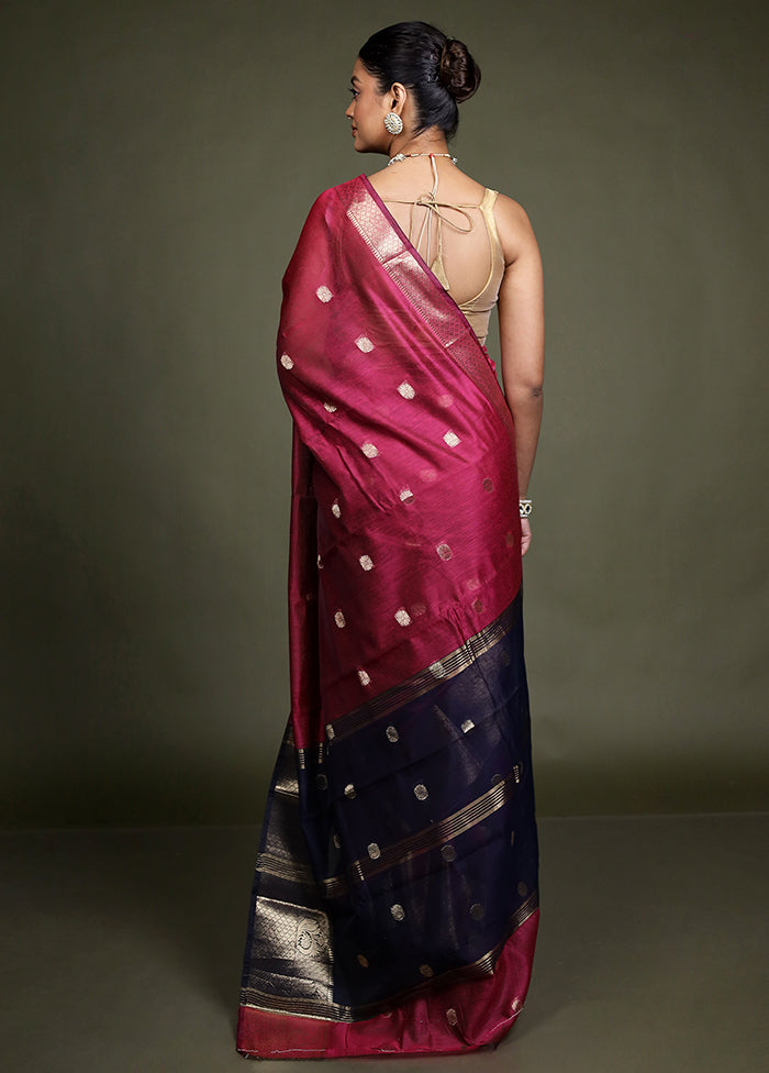 Pink Cotton Saree With Blouse Piece