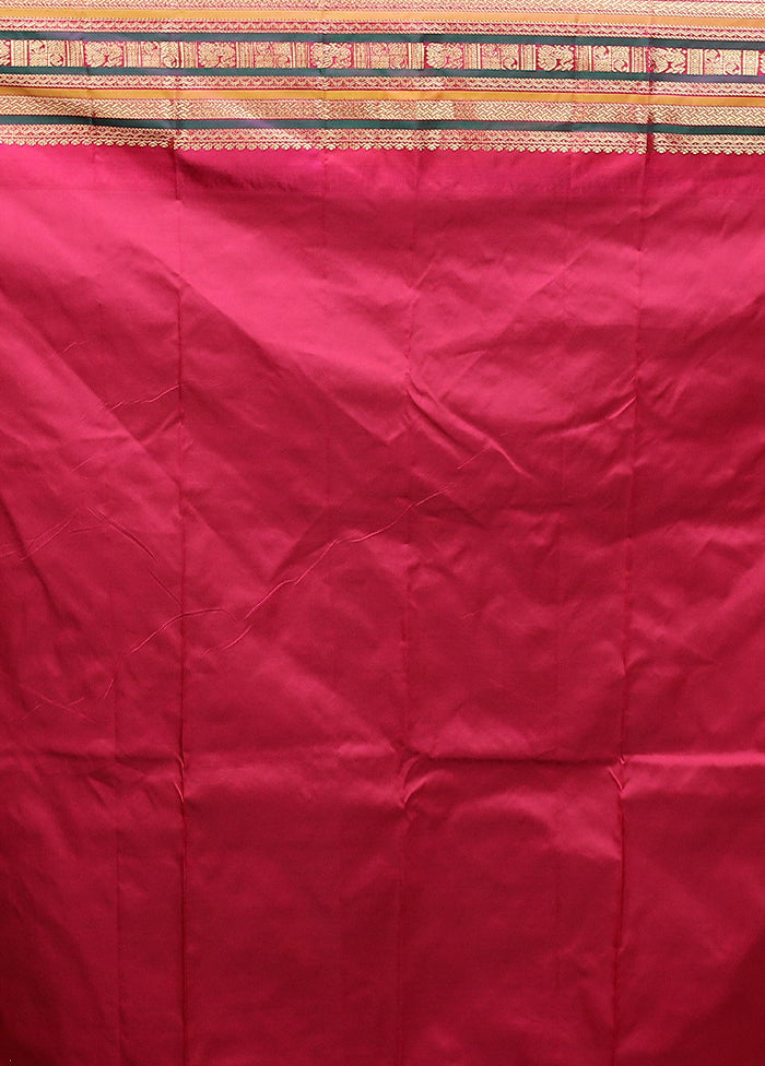 Green Kanjivaram Silk Saree With Blouse Piece