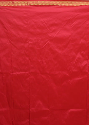 Pink Kanjivaram Silk Saree With Blouse Piece