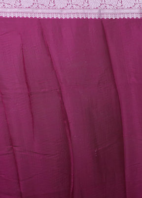 Pink Kora Silk Saree With Blouse Piece