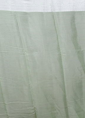Green Kora Silk Saree With Blouse Piece
