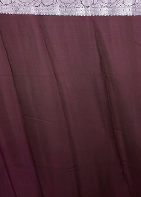 Purple Kora Silk Saree With Blouse Piece