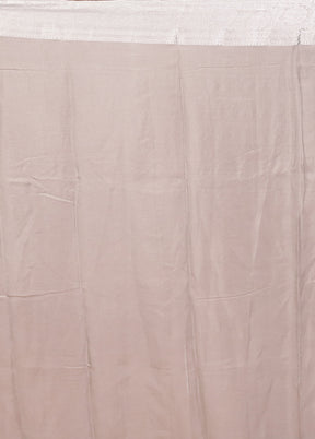 Grey Kora Silk Saree With Blouse Piece