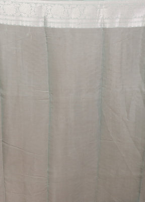 Green Kora Silk Saree With Blouse Piece