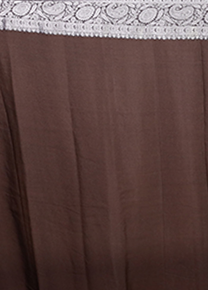 Black Handloom Kora Pure Silk Saree With Blouse Piece