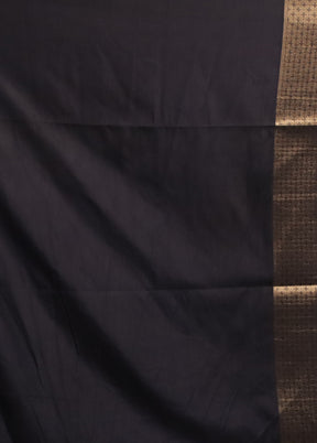 Blue Dupion Silk Saree With Blouse Piece