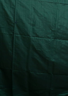 Green Dupion Silk Saree With Blouse Piece