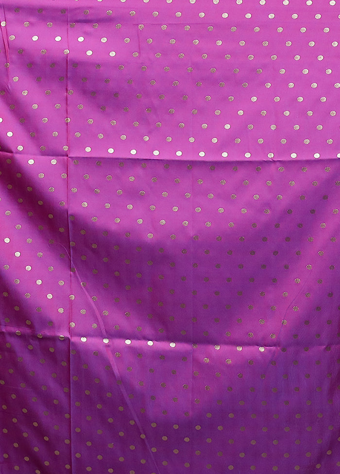 Blue Dupion Silk Saree With Blouse Piece