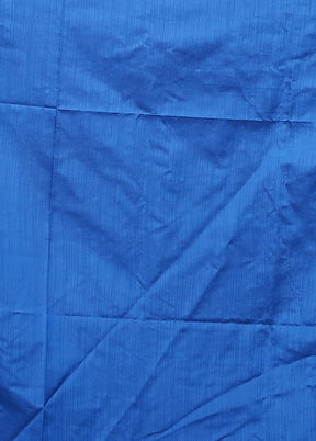 Blue Dupion Silk Saree With Blouse Piece
