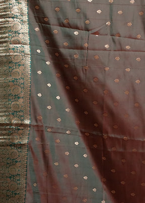 Purple Dupion Silk Saree With Blouse Piece