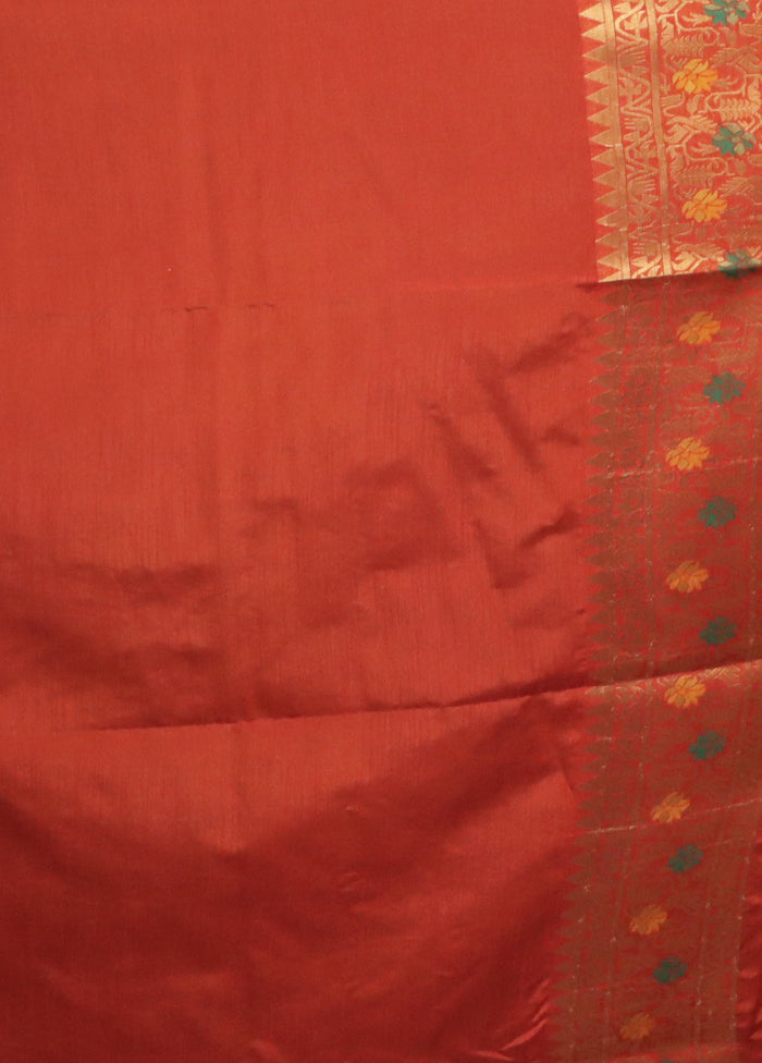 Yellow Dupion Silk Saree With Blouse Piece
