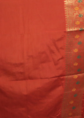 Yellow Dupion Silk Saree With Blouse Piece
