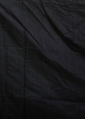 Black Dupion Silk Saree With Blouse Piece