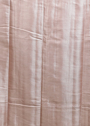 Pink Handloom Dupion Pure Silk Saree With Blouse Piece