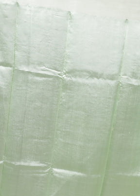 Green Handloom Dupion Pure Silk Saree With Blouse Piece