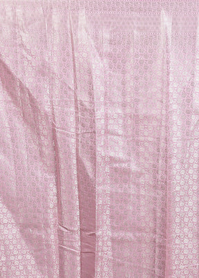 Pink Handloom Dupion Pure Silk Saree With Blouse Piece