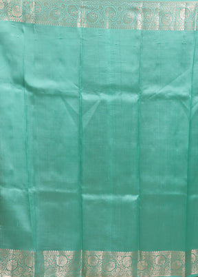 Green Handloom Dupion Pure Silk Saree With Blouse Piece