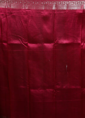 Pink Handloom Dupion Pure Silk Saree With Blouse Piece