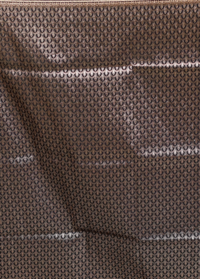 Black Banarasi Silk Saree With Blouse Piece