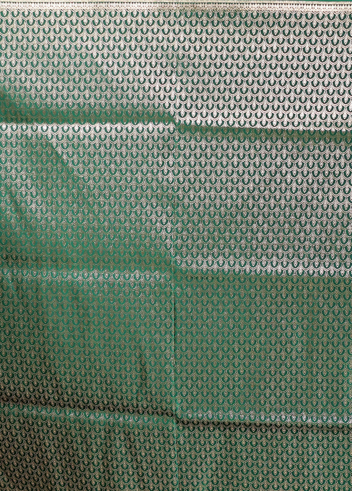 Green Banarasi Silk Saree With Blouse Piece