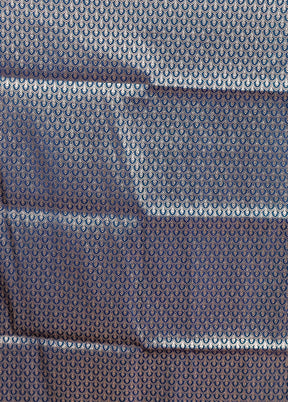 Blue Banarasi Silk Saree With Blouse Piece