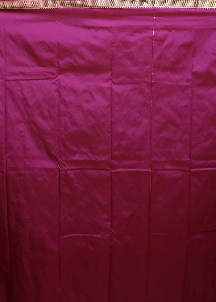 Purple Kanjivaram Silk Saree With Blouse Piece