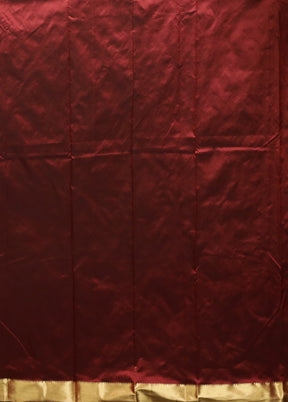 Maroon Kanjivaram Silk Saree With Blouse Piece