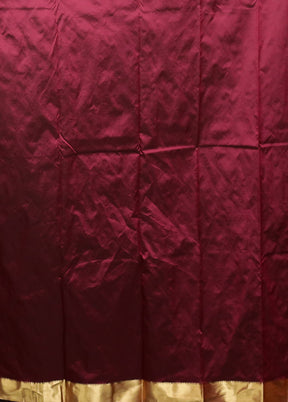 Purple Kanjivaram Silk Saree With Blouse Piece