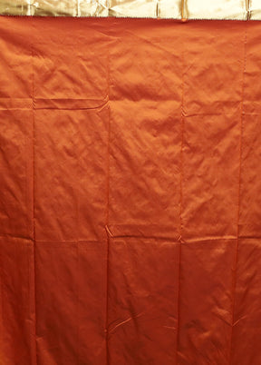 Orange Kanjivaram Silk Saree With Blouse Piece