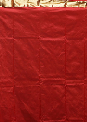 Red Kanjivaram Silk Saree With Blouse Piece