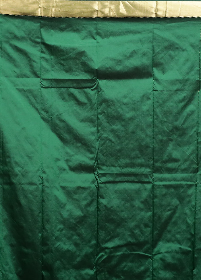 Green Kanjivaram Silk Saree With Blouse Piece