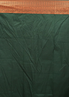 Rust Kanjivaram Silk Saree With Blouse Piece