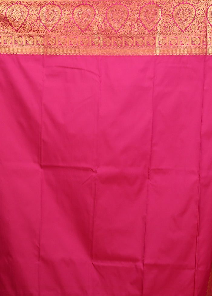Green Kanjivaram Silk Saree With Blouse Piece