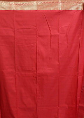Maroon Kanjivaram Silk Saree With Blouse Piece