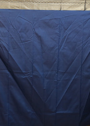 Blue Kanjivaram Silk Saree With Blouse Piece